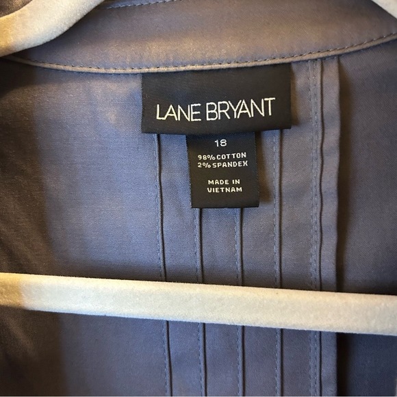 Lane Bryant Gray Cotton Blend Blazer Jacket Size 18 Women's Workwear Career - Picture 5 of 6